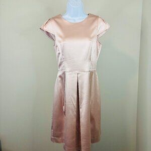 French Connection Satin Cap Sleeve Pleated Dress – Size 8 - EUC